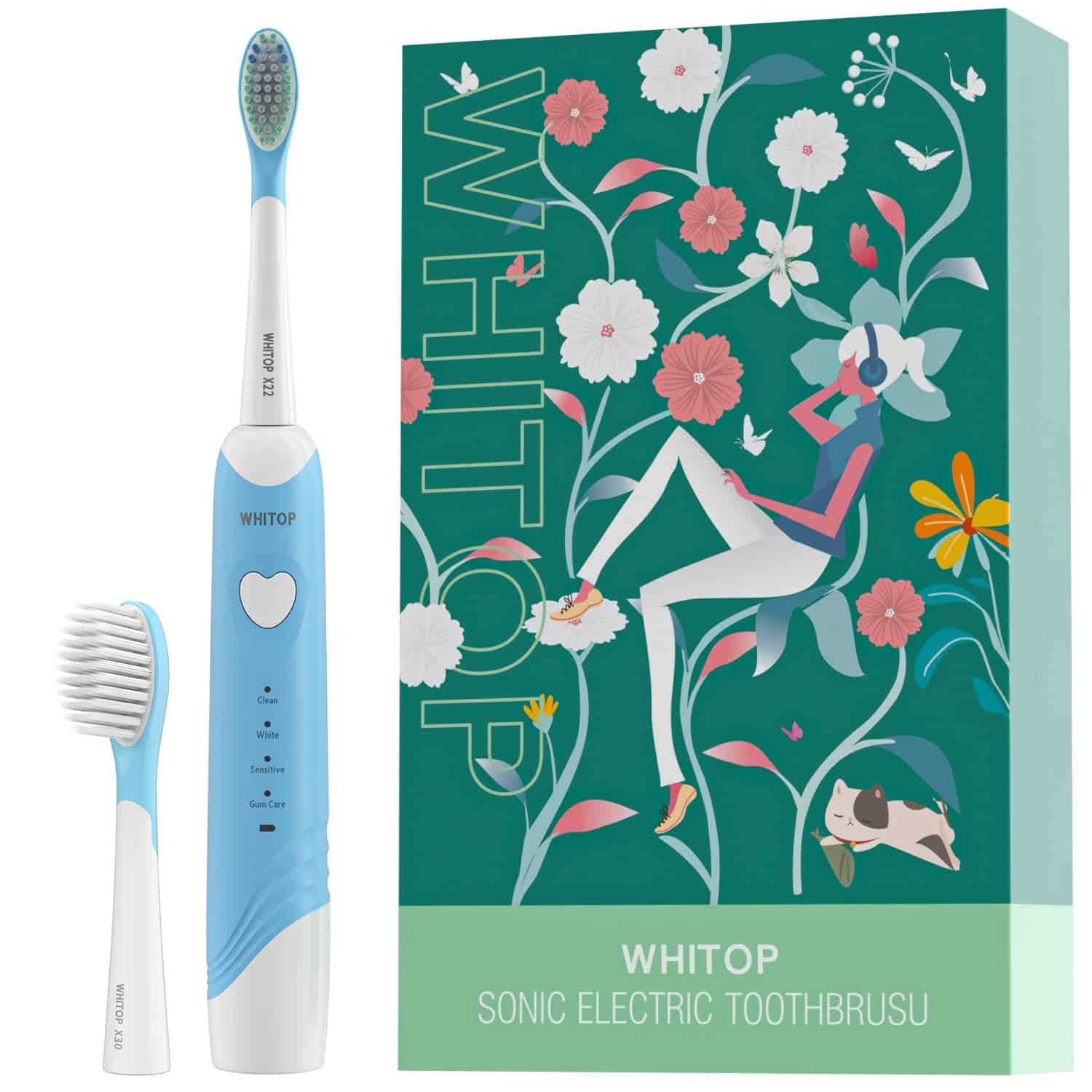 WHITOP ED06 Electric Toothbrush for Kids and Teens 12+